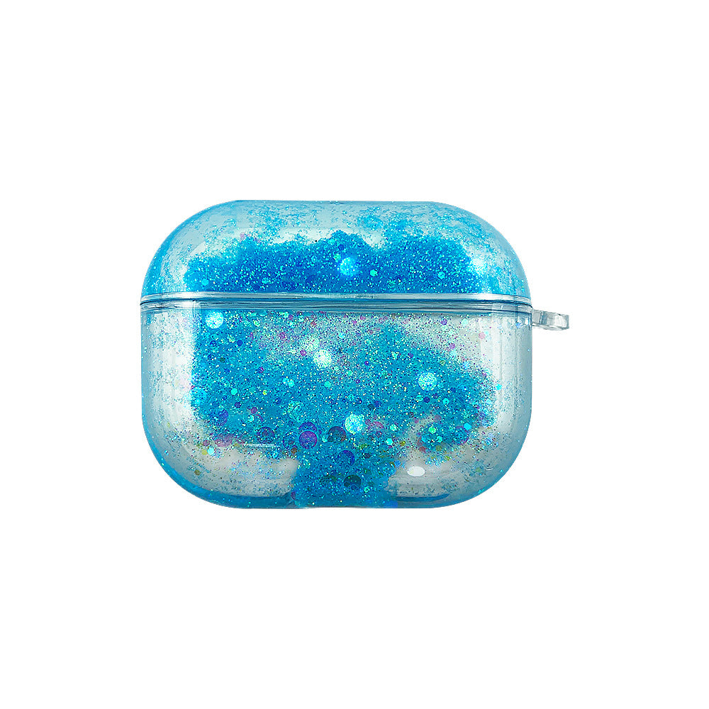 Wholesale Plastic Liquid Quicksand Earphone Case